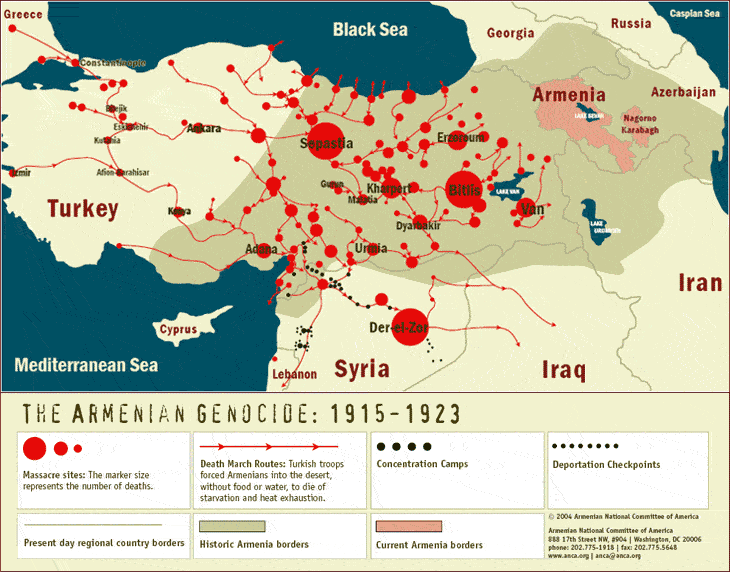 Mapa do Genocidio Armenio