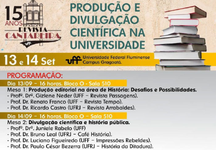 Divulgação Científica é tema de evento no curso de história da UFF 1