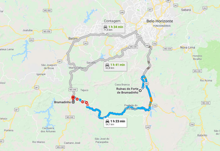 Historia de Brumadinho - Ruinas do Forte