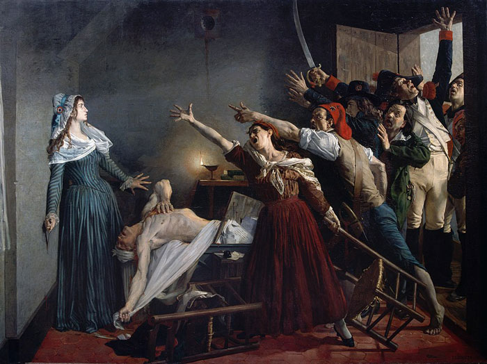 Assassinato de Marat - Revolução Francesa. 