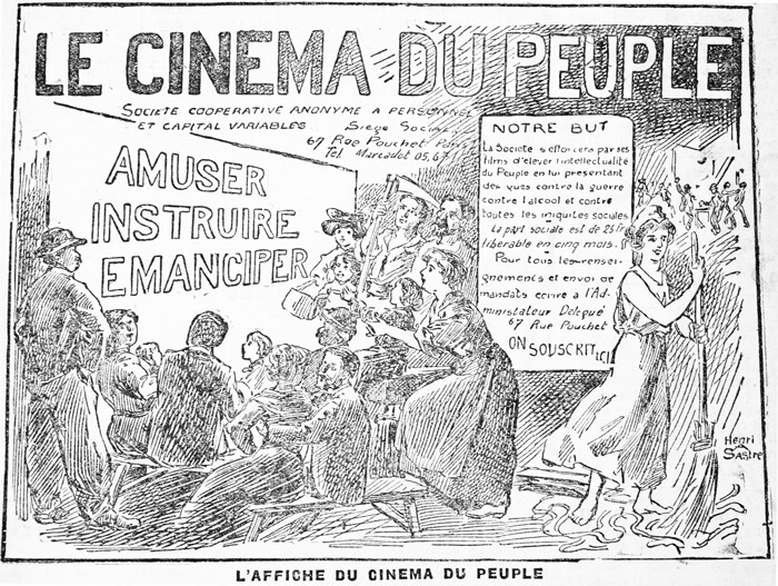 Cartaz de divulgação do "Cinema do Povo". Fonte: acervo do autor.