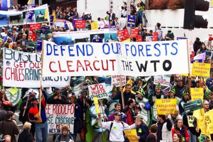 Grupos ambientalistas protestam em Seattle. Foto: reprodução da internet.