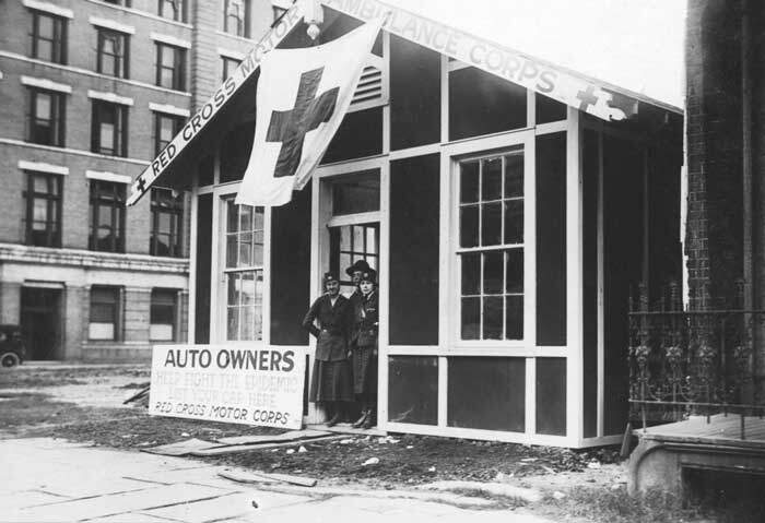 Posto da Cruz Vermelha em Washington, DC. fonte: National Archives, ID: 20802392.