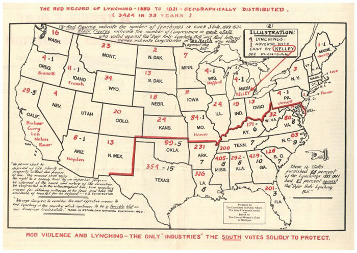 O Mapa Vermelho do Linchamento, 1889-1921