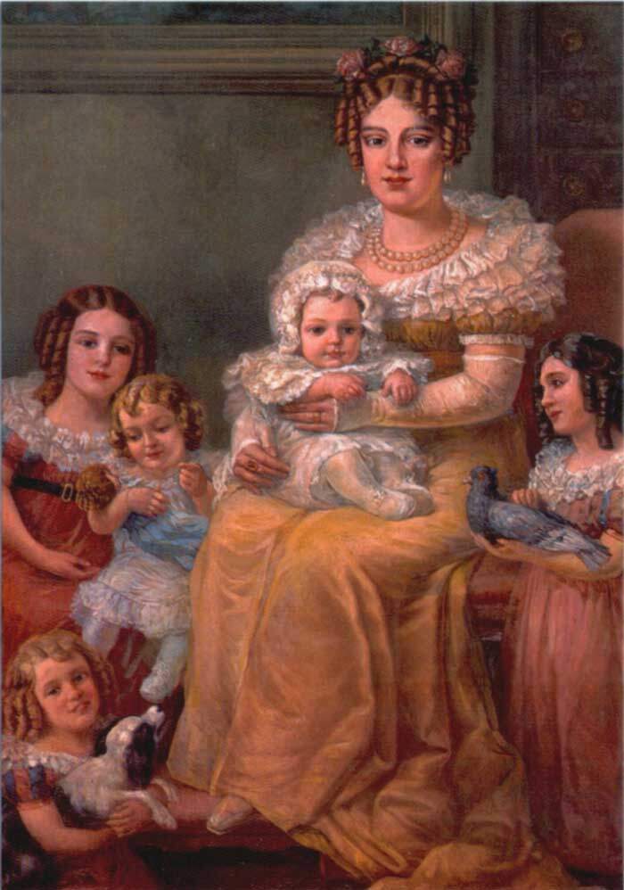 A Imperatriz D. Leopoldina e seus filhos, por Domenico Failutti.