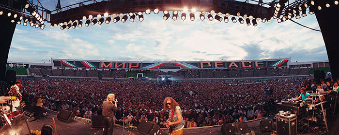 Show aconteceu em 1987 em estádio de Moscou. Foto: Skirball Cultural Center.