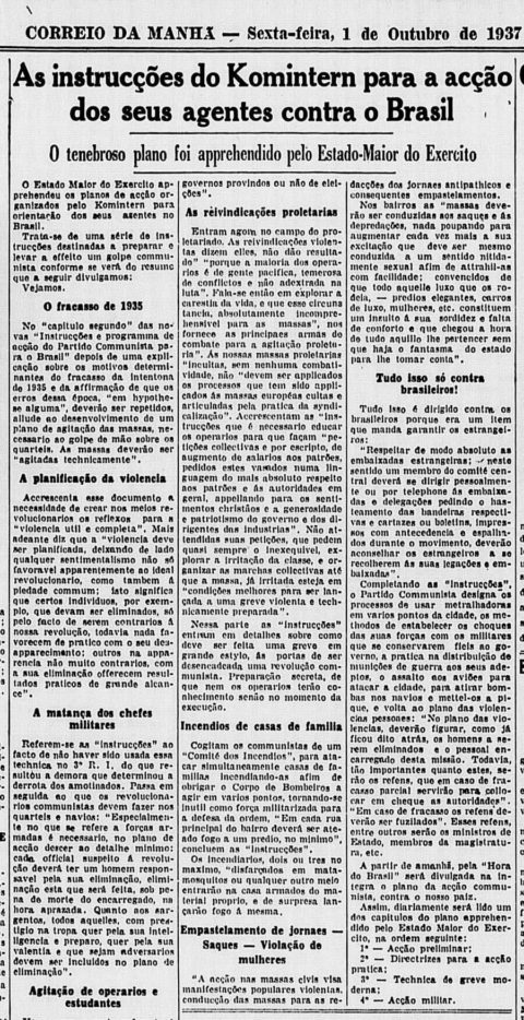 O Plano Cohen: ficção e realidade na antessala do Estado Novo